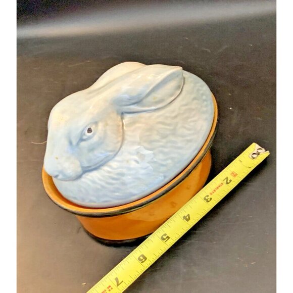 Vintage Portugal Ceramic Rabbit, Soup Tureen, Lidded Box, Easter Deco Classic - Picture 11 of 11